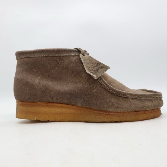 Clarks Men\'s Brown Wallabee Lace Up Leather Chukka Boots 10.5